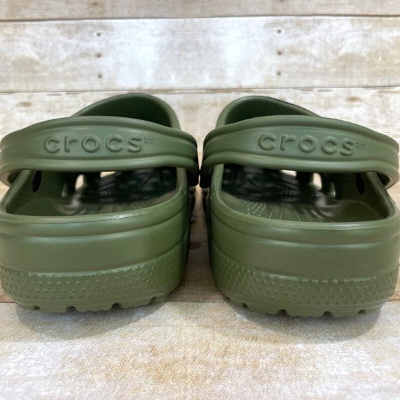 Mens Crocs Classic Slip On Clogs Army Green 10001-309